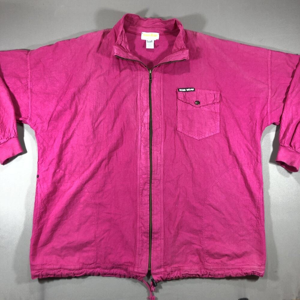 Vtg EzzE Wear Outdoors Women's Small Pink Zip-Up Honey-Komb Breathing Jacket